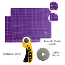 Base De Corte A2 Placa Para Cortar Tecidos 60x45 Cortador Circular 45mm + 1 Lamina Reserva