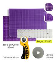 Base De Corte Apoio Para Mesa A2 60x45 Cortador Circular 45mm + 1 Lamina Régua de Acrílico 15x60