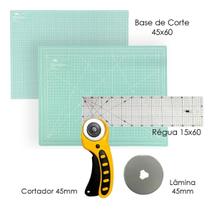 Base De Corte Apoio Para Mesa A2 60x45 Cortador Circular 45mm + 1 Lamina Régua de Acrílico 15x60 Base De Corte Apoio Para Mesa A2 60x45 Cortador Circular 45mm + 1 Lamina Régua de Acrílico 15x60