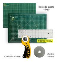 Base De Corte Apoio Para Mesa A2 60x45 Cortador Circular 45mm + 1 Lamina Régua de Acrílico 15x60