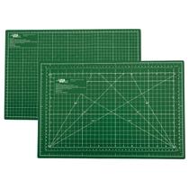 Base De Corte Dupla Face 45x30 Patchwork Scrapbook Costura - Verde