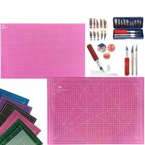 Base de Corte Dupla Face Multiuso Cortar Papel Tecido Artesanato Patchwork Scrapbook Estilete de Precisão Profissional Base de Corte Dupla Face Multiuso Cortar Papel Tecido Artesanato Patchwork Scrapbook Estilete de Precisão Profissional