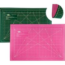 Base de Corte Profissional A1 A2 A3 A4 Cor:A3 Rosa c/ Verde 45x30cm
