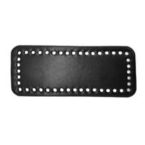 Base de couro p/ bolsa retangular 25x12cm cor 01 preto unidade