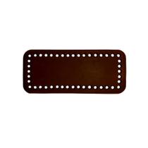 Base de couro p/ bolsa retangular 25x12cm cor 04 marrom unidade
