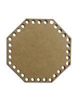 Base De Crochê Oitavada Cesto Fio Malha 10 Cm Mdf 3 Mm - Atelie Arte Coisas