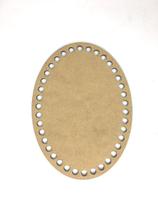 Base de Crochê Oval Cesto Fio Malha 20 cm MDF 3 mm - ATELIE ARTE COISAS