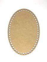 Base de Crochê Oval Cesto Fio Malha 25 cm MDF 3 mm - ATELIE ARTE COISAS