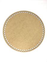 Base de Crochê Redonda Cesto Fio Malha 25 cm MDF 3 mm - ATELIE ARTE COISAS