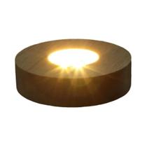 Base De Exibição De Madeira Com Luz Quente, Suporte Retangular De Acrílico, Vidro De Cristal, Luz