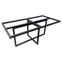Base de Ferro para Mesa de Jantar Modelo Industrial Preto Eletrostático Preto Base de Ferro para Mesa de Jantar Modelo Industrial Preto Eletrostático Preto