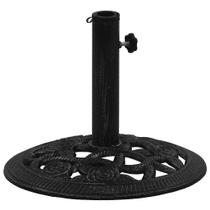 Base de guarda-chuva de ferro fundido vidaXL Sturdy Stand Garden Black
