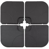 Base de guarda-chuva de pátio VECELO, 4 peças, pesada, preta