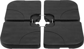 Base de guarda-chuva de pátio YSSOA, capacidade de 80 kg com travamento em U, preta