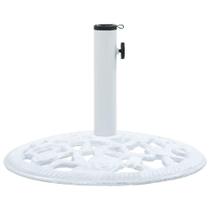 Base de guarda-chuva VidaXL redonda 12kg em ferro fundido branco Ø48x33cm