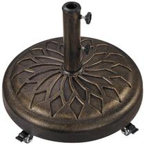 Base de guarda-chuva Yaheetech de 20 polegadas e 20 kg com rodas e 2 botões de bronze Base de guarda-chuva Yaheetech de 20 polegadas e 20 kg com rodas e 2 botões de bronze