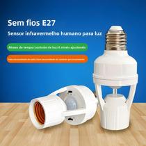 Base De Lâmpada LED E27 Com Sensor De Movimento PIR Interruptor Inteligente Para Lâmpada 100-240V