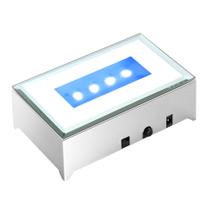 Base de luz LED IFOLAINA Suporte de cristal multicolorido retangular Base de luz LED IFOLAINA Suporte de cristal multicolorido retangular