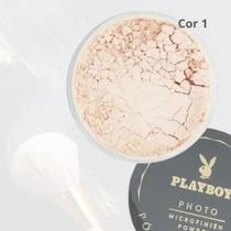 Base de maquiagem em pó Tranlucido Playboy (na cor 1) Photo Microfinish Powder à Prova D'agua - Pl@y B0y