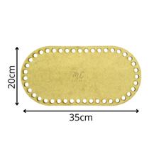 Base de MDF Oval Arredondada crochê/Fio de malha - 20cm x 35cm Base de MDF Oval Arredondada crochê/Fio de malha - 20cm x 35cm