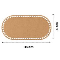 Base de MDF Oval Retangular crochê/Fio de malha - - LENOBRE