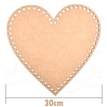 Base de MDF para Crochê Coração