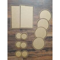Base De MDF Para Crochê Diversas Medidas - Kit com 16 unidades