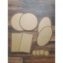 Base De MDF Para Crochê Diversos Medidas- Kit com 10 unidades