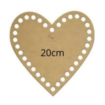 Base de MDF para crochê/Fio de malha Coração - 20cm x 20cm Base de MDF para crochê/Fio de malha Coração - 20cm x 20cm