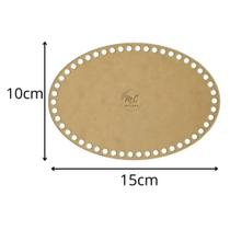 Base de MDF para crochê/fio de malha Oval - 10cm x15cm