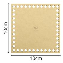 Base de MDF para crochê/Fio de malha Quadrada - 10cm x 10cm Base de MDF para crochê/Fio de malha Quadrada - 10cm x 10cm