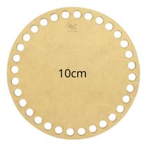 Base de MDF para crochê/Fio de malha Redonda - 10cm Diâmetro