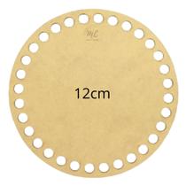 Base de MDF para crochê/Fio de malha Redonda - 12cm de Diâmetro Base de MDF para crochê/Fio de malha Redonda - 12cm de Diâmetro