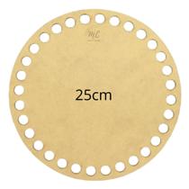 Base de MDF para crochê/Fio de malha Redonda - 25cm Diâmetro Base de MDF para crochê/Fio de malha Redonda - 25cm Diâmetro