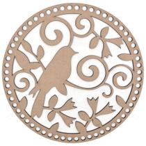 Base de MDF para Crochê Pássaro 25CM