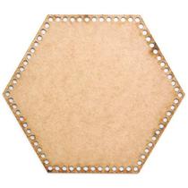 Base de MDF para Crochê Sextavada