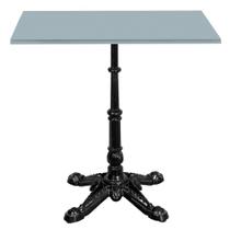 Base de Mesa Apus em Ferro Preto 75 cm (Alt) Tampo MDP Quadrado Cinza 70 cm (Larg) x 2,5 cm (Alt) Base de Mesa Apus em Ferro Preto 75 cm (Alt) Tampo MDP Quadrado Cinza 70 cm (Larg) x 2,5 cm (Alt)