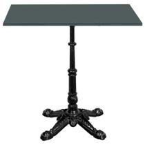 Base de Mesa Apus em Ferro Preto 75 cm (Alt) Tampo MDP Quadrado Grafito 70cm (Larg) x 2,5 cm (Alt) Base de Mesa Apus em Ferro Preto 75 cm (Alt) Tampo MDP Quadrado Grafito 70cm (Larg) x 2,5 cm (Alt)