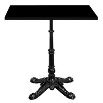 Base de Mesa Apus em Ferro Preto 75 cm (Alt) Tampo MDP Quadrado Preto 70 cm (Larg) x 2,5cm (Alt) Base de Mesa Apus em Ferro Preto 75 cm (Alt) Tampo MDP Quadrado Preto 70 cm (Larg) x 2,5cm (Alt)