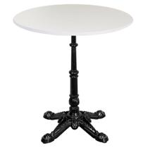 Base de Mesa Apus em Ferro Preto 75 cm (Alt) Tampo MDP Redondo Branco 70 cm (Larg) x 2,5 cm (Alt) Base de Mesa Apus em Ferro Preto 75 cm (Alt) Tampo MDP Redondo Branco 70 cm (Larg) x 2,5 cm (Alt)