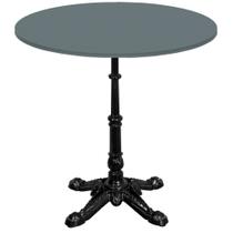 Base de Mesa Apus em Ferro Preto 75 cm (Alt) Tampo MDP Redondo Grafito 70 cm (Larg) x 2,5 cm (Alt) Base de Mesa Apus em Ferro Preto 75 cm (Alt) Tampo MDP Redondo Grafito 70 cm (Larg) x 2,5 cm (Alt)