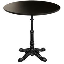 Base de Mesa Apus em Ferro Preto 75 cm (Alt) Tampo MDP Redondo Preto 80 cm (Larg) x 2,5 cm (Alt) Base de Mesa Apus em Ferro Preto 75 cm (Alt) Tampo MDP Redondo Preto 80 cm (Larg) x 2,5 cm (Alt)
