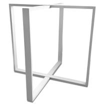 Base De Mesa Bolton Em Aço Estilo Industrial Para Tampos de Pedra Vidro Madeira Até 1,50m