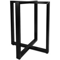 Base De Mesa Bolton Para Tampos de Pedra Vidro Madeira Até 1M - Preto