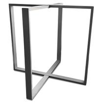 Base De Mesa Bolton Premium Em Aço Estilo Industrial Para Tampos de Pedra Vidro Madeira Até 1,50m