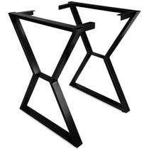 Base de Mesa de Jantar Escritório Sala Falun para Tampos de Madeira Até 180cm X 90cm - Preta Base de Mesa de Jantar Escritório Sala Falun para Tampos de Madeira Até 180cm X 90cm - Preta