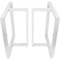 Base de Mesa de Jantar Kansas para Tampos de Vidro Pedra e Madeira até 200cm x 100cm - Branca Base de Mesa de Jantar Kansas para Tampos de Vidro Pedra e Madeira até 200cm x 100cm - Branca