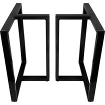 Base de Mesa de Jantar Kansas para Tampos de Vidro Pedra e Madeira até 200cm x 100cm - Preta