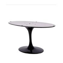 Base de Mesa de Jantar Oval Tampo 100x70 Cm até 137x90 Preto Base de Mesa de Jantar Oval Tampo 100x70 Cm até 137x90 Preto
