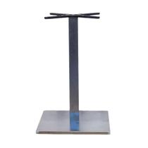 Base de Mesa de Jantar Quadrada Estocolmo Alpha Fratini 72 cm (altura) Aço Inox com Base Quadrada